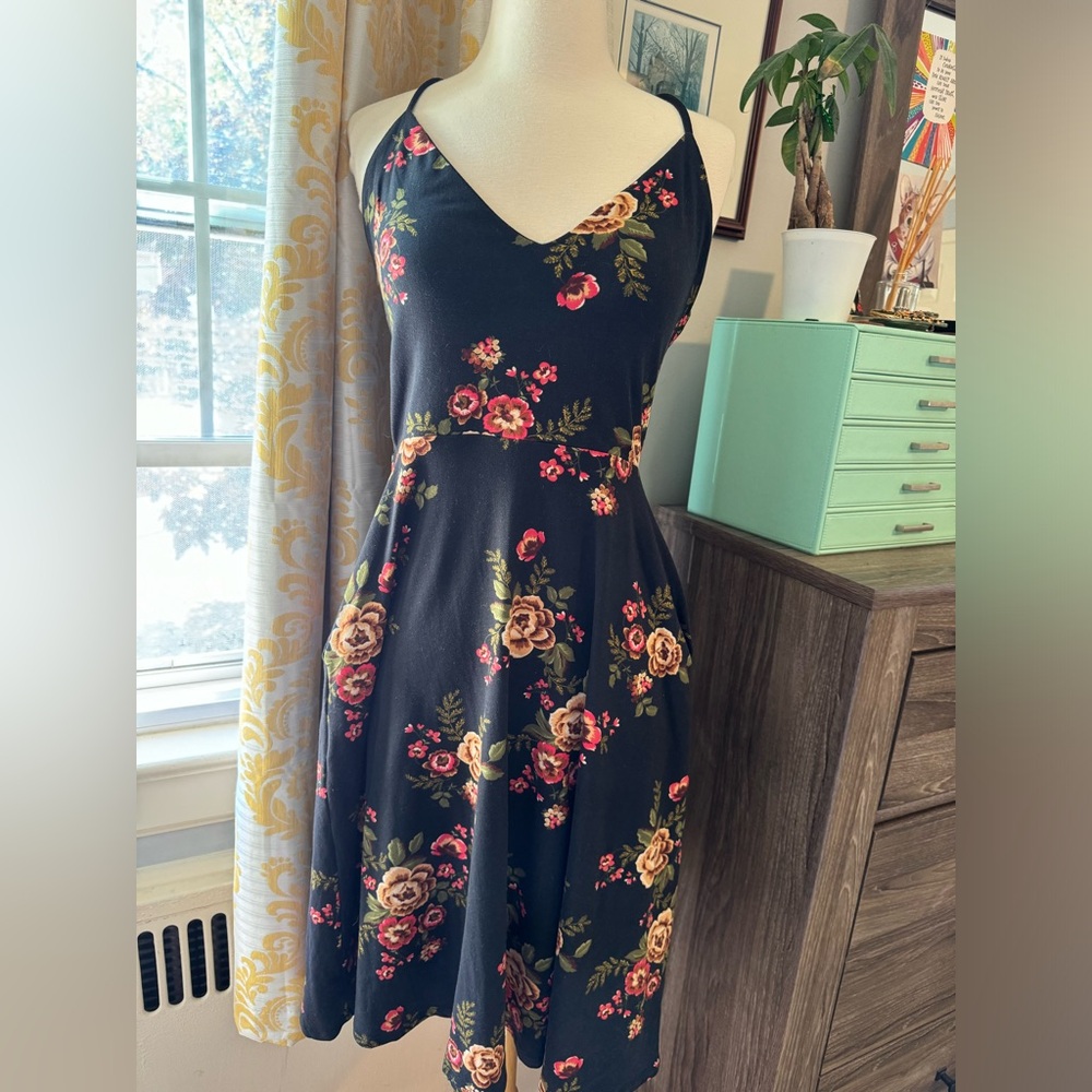 Knit floral dress